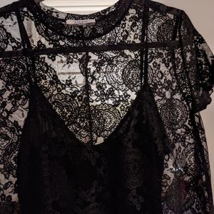 Zara black lace dress